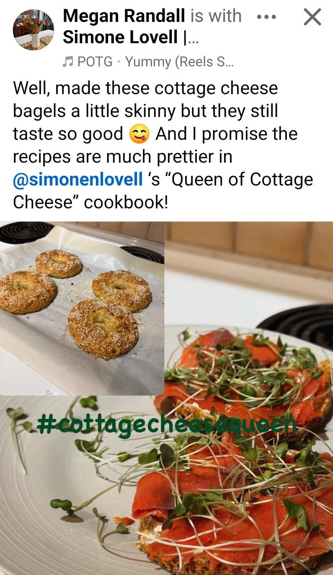 Cottage cheese bagels shared by Megan Randall