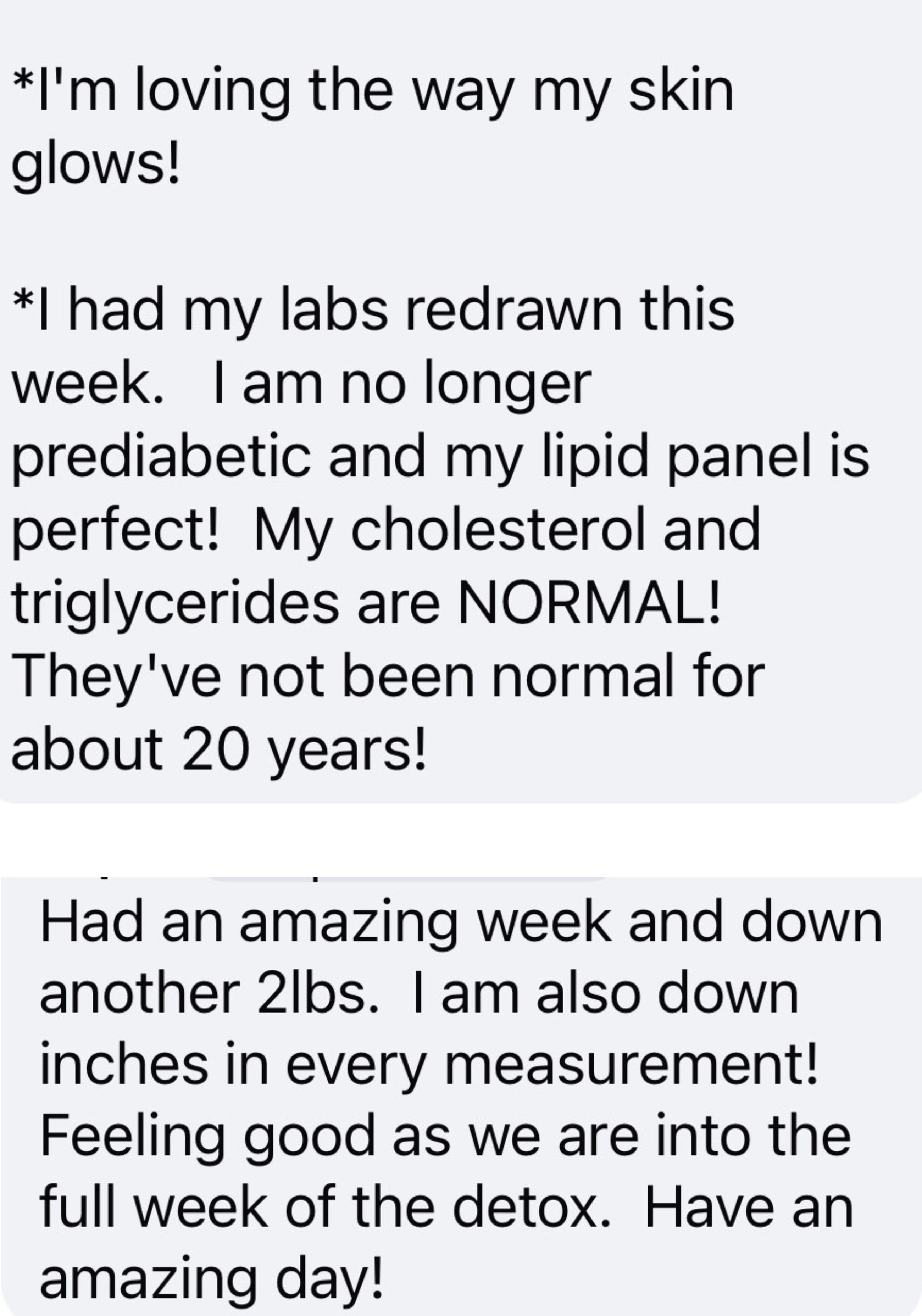 Client message from the GLP-1 Boost Lab community