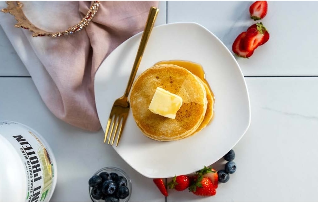 Fluffy Cottage Cheese Pancakes — high-protein breakfast recipe from The Queen of Cottage Cheese cookbook