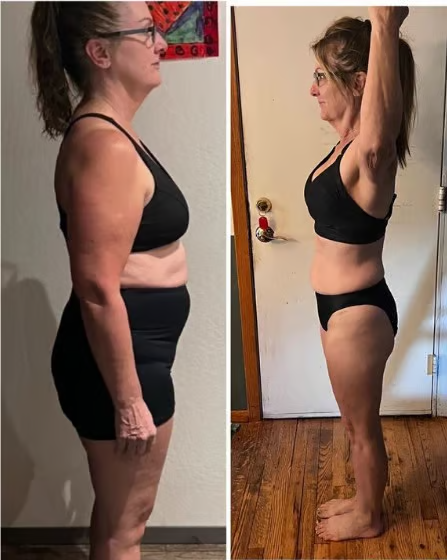 Kim before and after results, GLP-1 Boost Lab