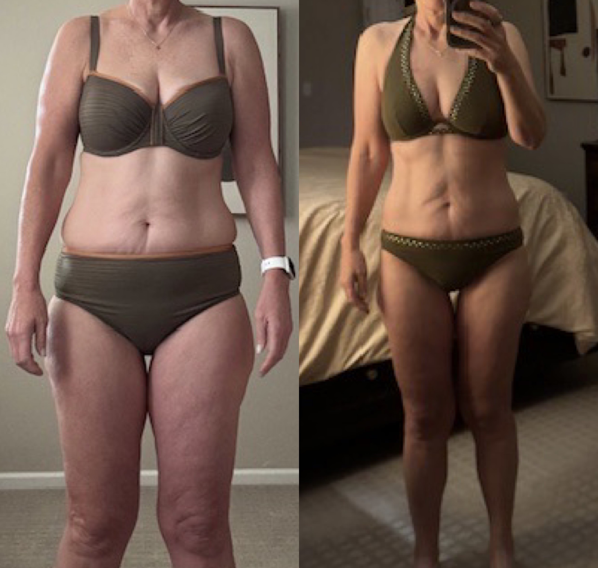 Erin before and after results, GLP-1 Boost Lab