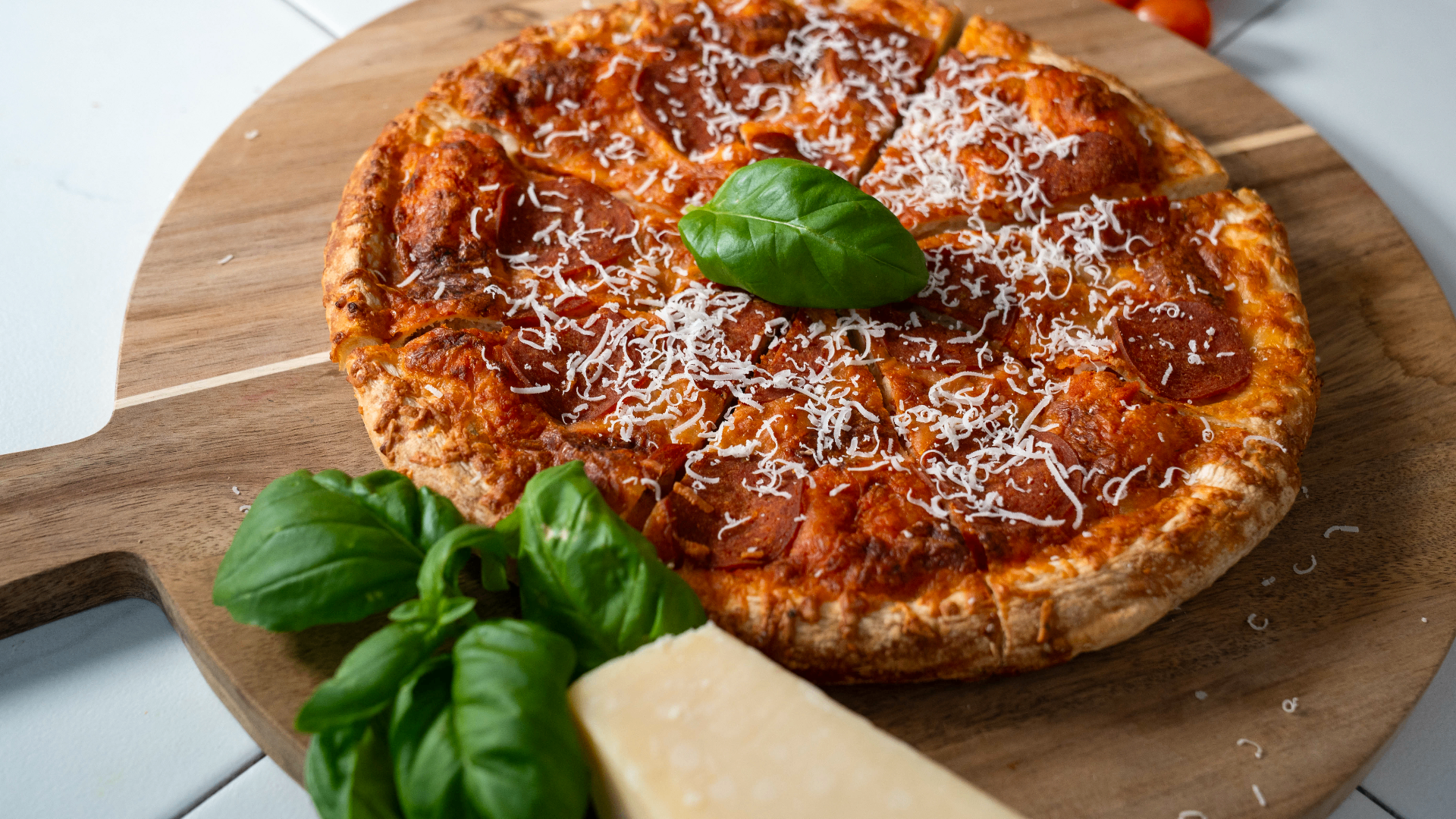 High-Protein Pepperoni Pizza — high-protein pizza recipe from The Queen of Cottage Cheese cookbook