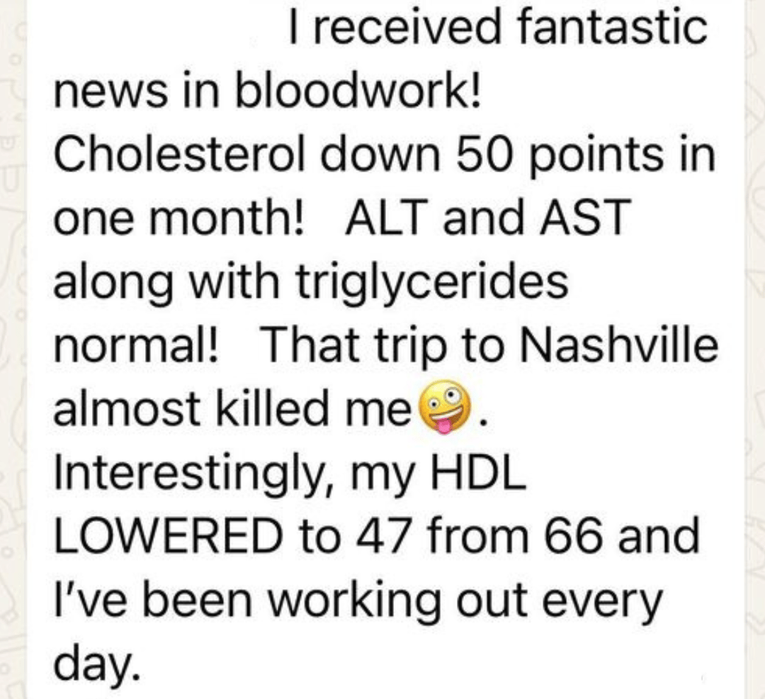 Client message from the GLP-1 Boost Lab community