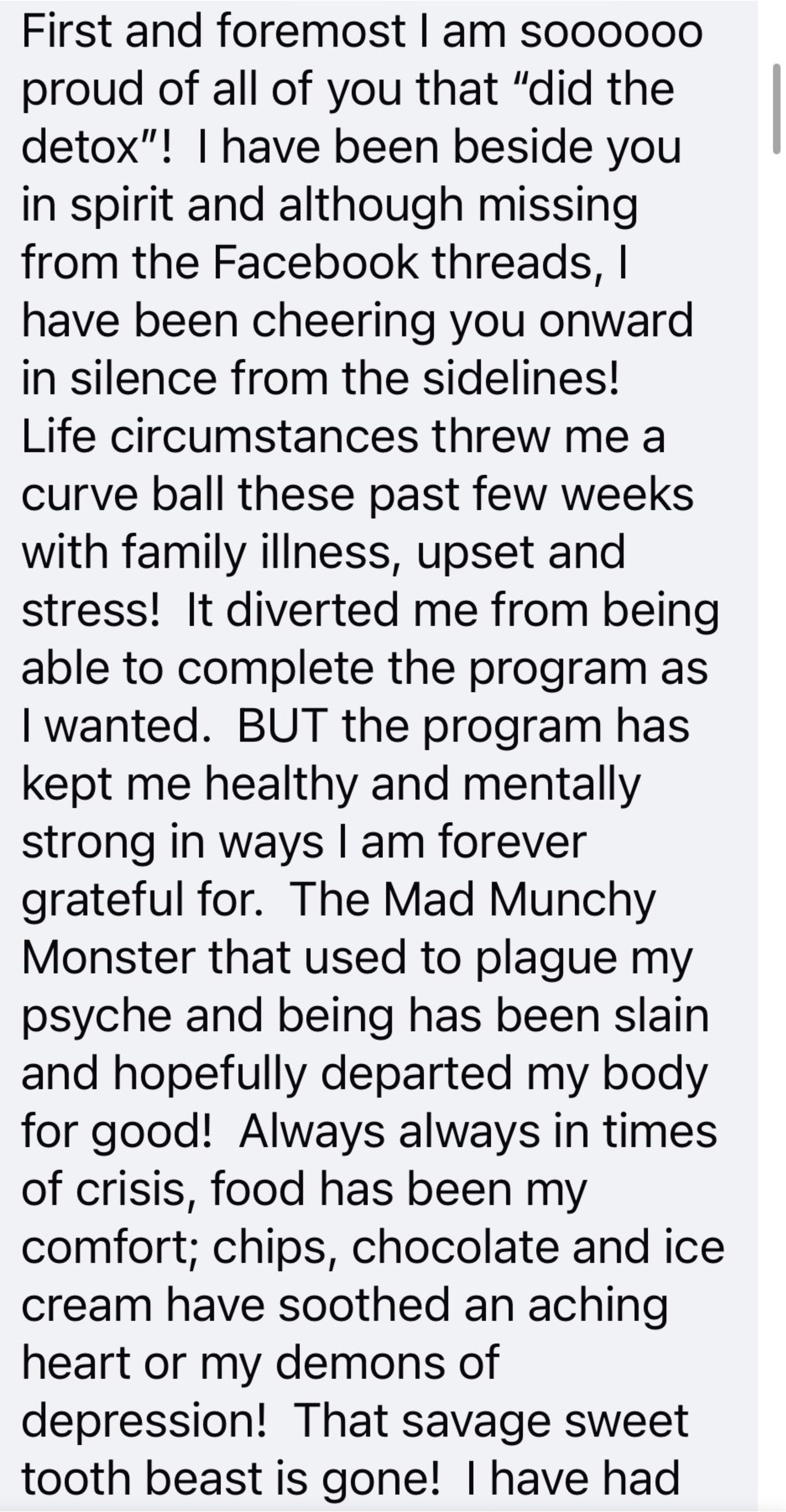 Client message from the GLP-1 Boost Lab community
